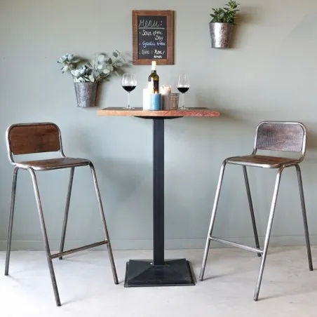 Factory Bar Stools Smithers Commercial Collective &pound;257.00 Bar FSC Recycled Wood Recycled Steel product_features