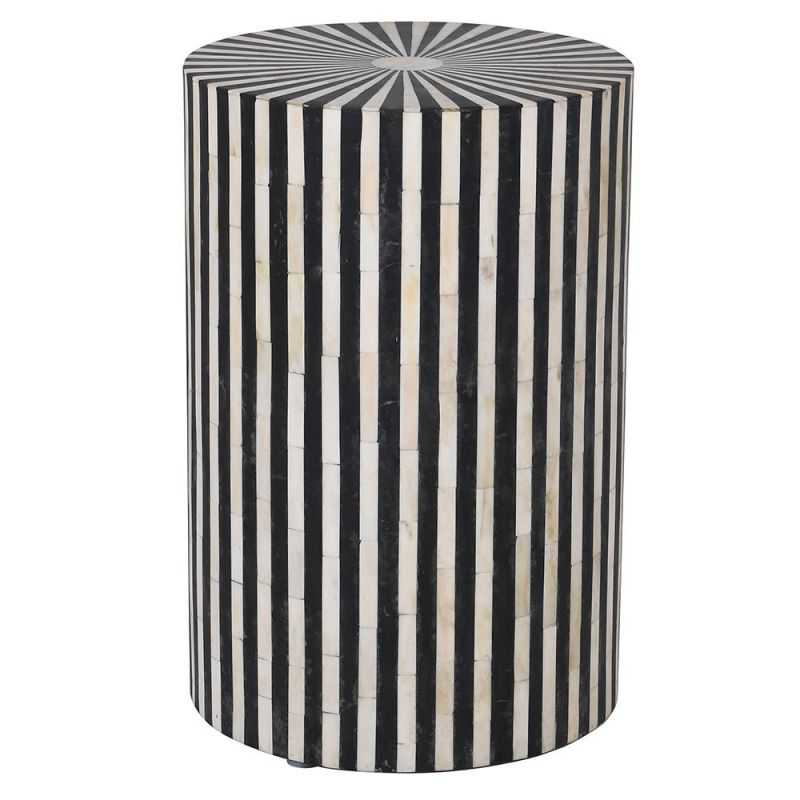 Black & White Stripes End Side Table Designer Furniture £525.00 Store UK, US, EU, AE,BE,CA,DK,FR,DE,IE,IT,MT,NL,NO,ES,SEBlac...