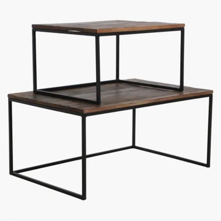 Factory 2 piece Coffee Table Set Smithers Industrial Furniture £435.00 Living Room Reclaimed Wood Reclaimed Steel product_fea...