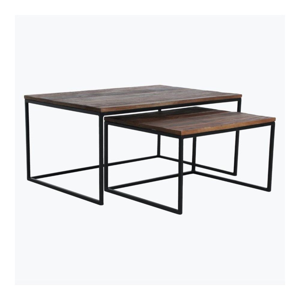 Factory 2 piece Coffee Table Set Smithers Industrial Furniture £435.00 Living Room Reclaimed Wood Reclaimed Steel product_fea...