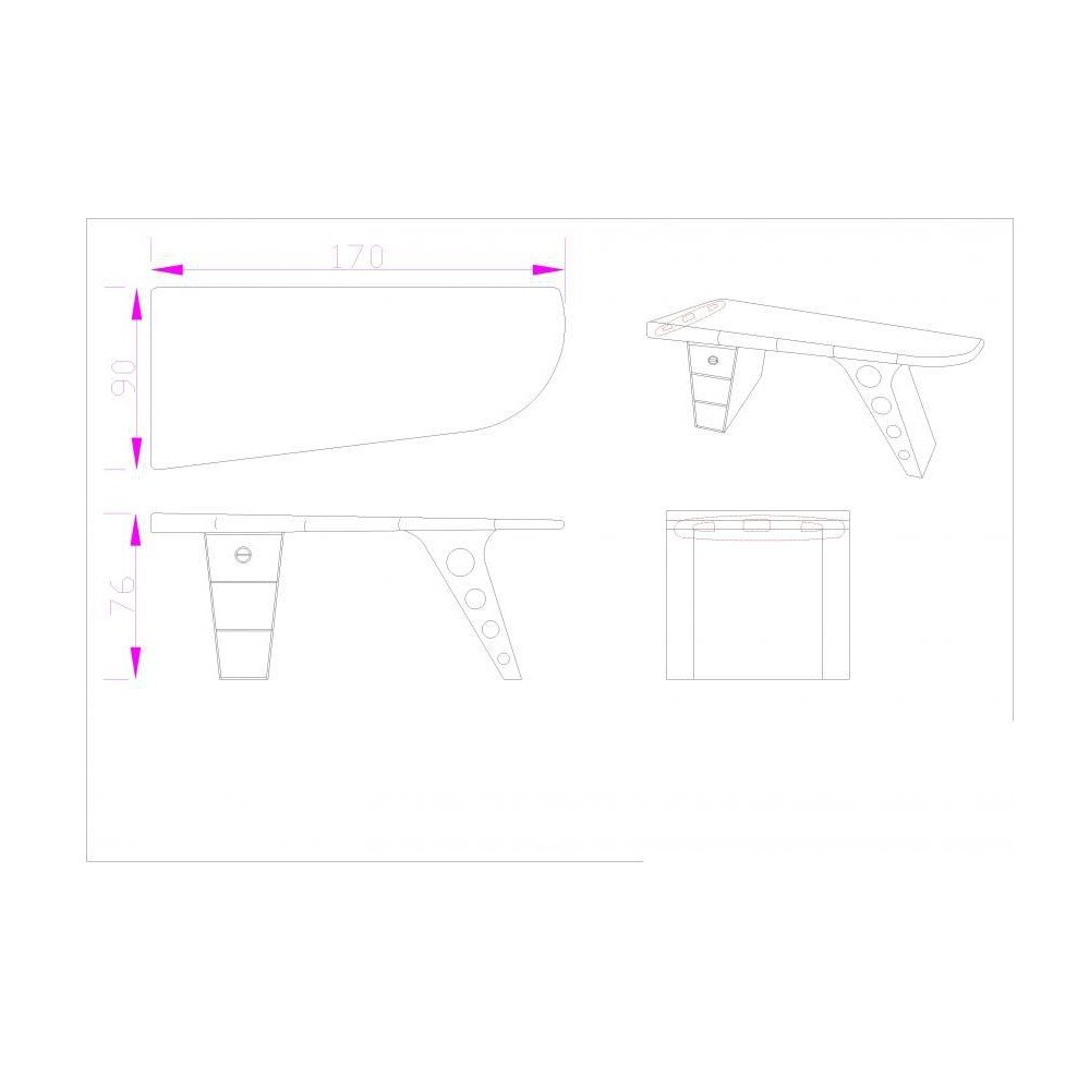 Spitfire Desk Smithers Aviator £1,737.00 Office Fir Wood Aluminium product_features