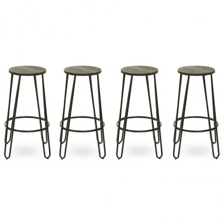 Hairpin Elm & Black Steel Bar Stools Smithers Bar Stools £64.00 Elm Steel product_features