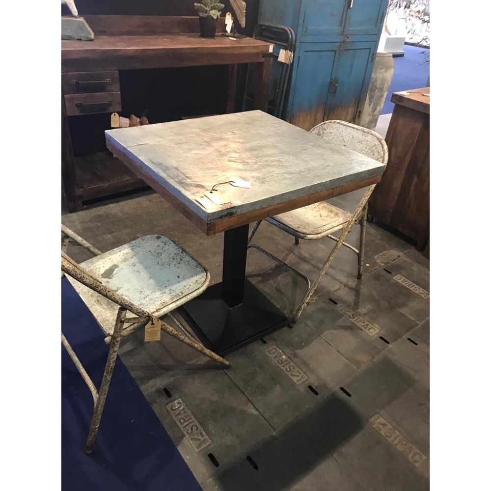 Zinc Topped Dining Table Smithers Commercial Collective £527.00 Bar Reclaimed Wood Zinc product_features