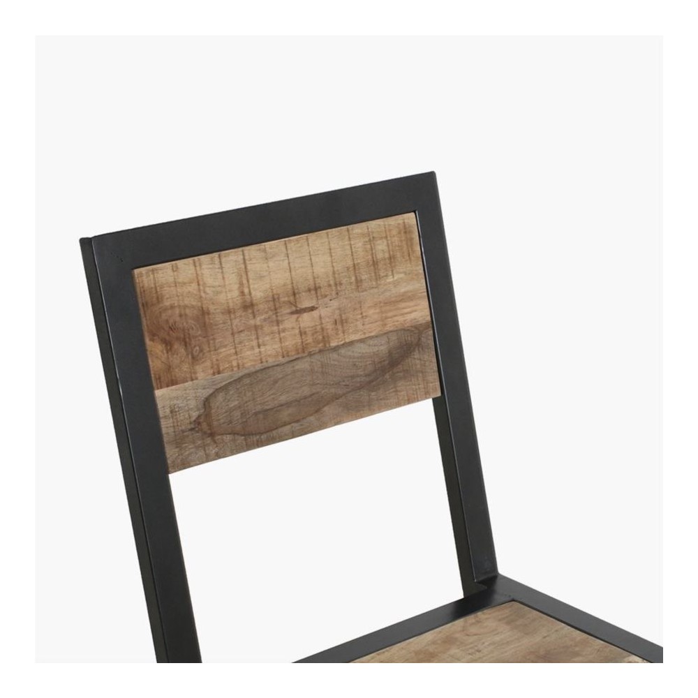 Factory Industrial Dining Chair Smithers Commercial Collective £146.00 Bar FSC Certified Wood Iron product_features