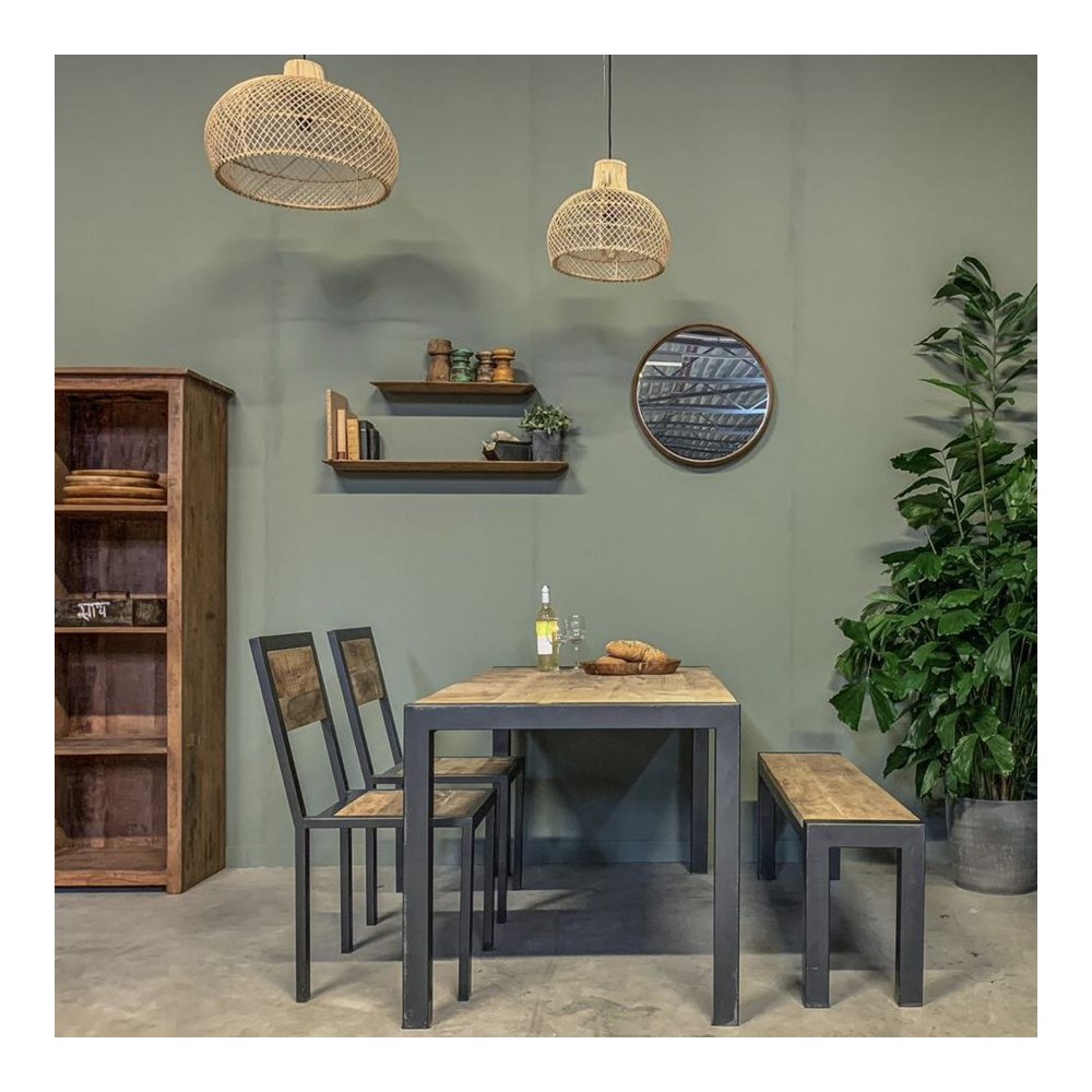 Factory Industrial Dining Chair Smithers Commercial Collective £146.00 Bar FSC Certified Wood Iron product_features