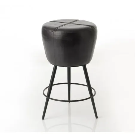 Mustang Grey Leather Stool Smithers Industrial Furniture £321.00 Kitchen product_features