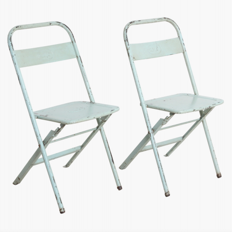 Vintage Metal Folding Chairs Industrial Furniture Smithers of Stamford £99.00 Store UK, US, EU, AE,BE,CA,DK,FR,DE,IE,IT,MT,NL...