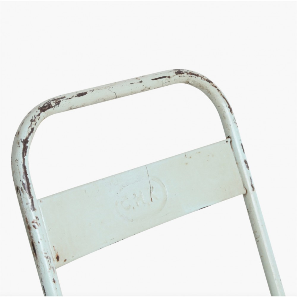 Vintage Metal Folding Outdoor Cafe Chairs Smithers Industrial Furniture £105.00 All Rooms Solid Iron product_features