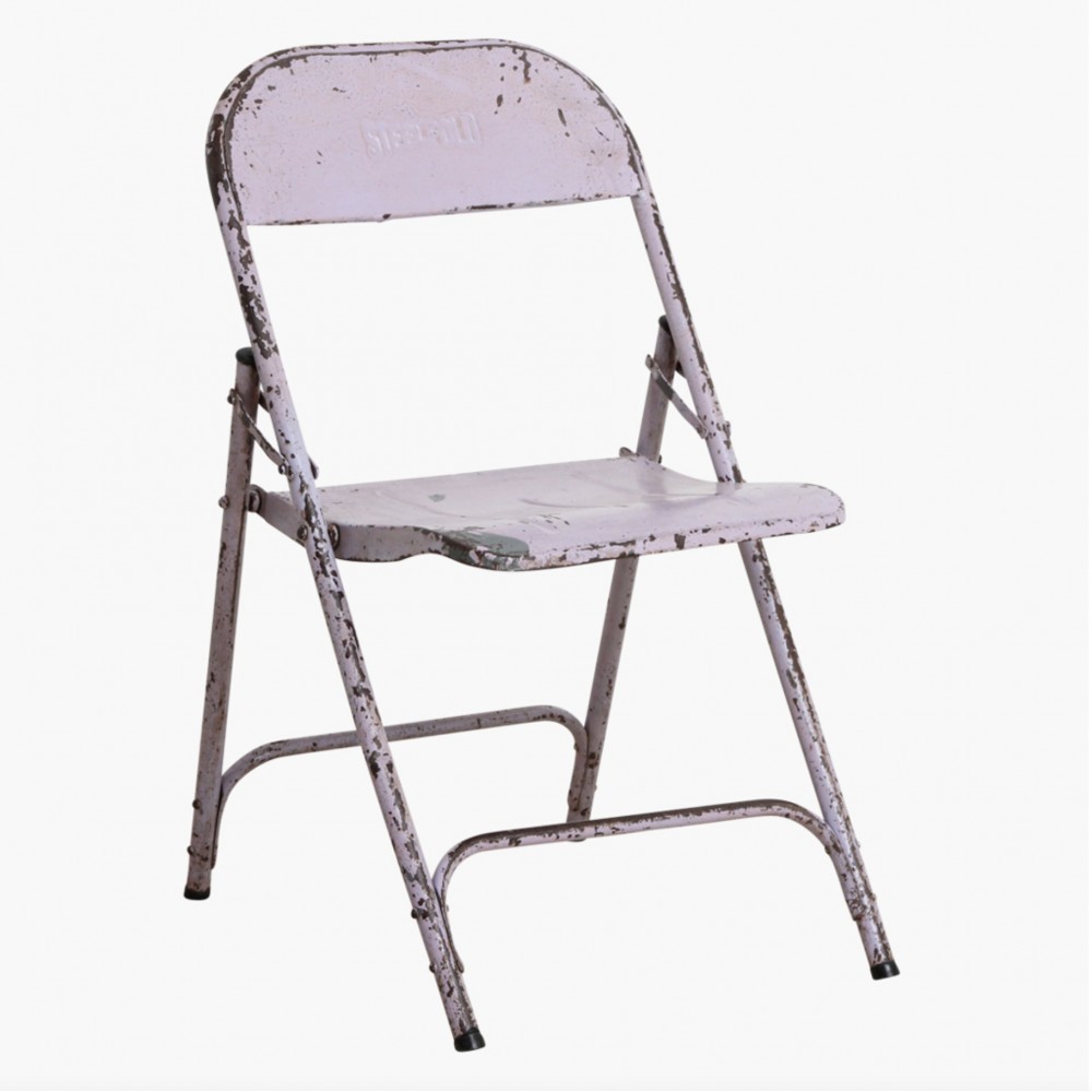 Vintage Metal Folding Outdoor Cafe Chairs Smithers Industrial Furniture £105.00 All Rooms Solid Iron product_features