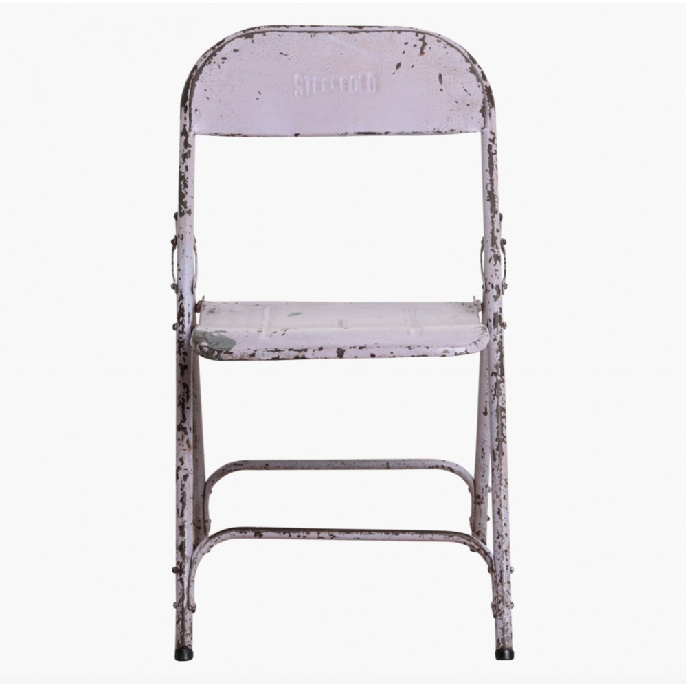 Vintage Metal Folding Outdoor Cafe Chairs Smithers Industrial Furniture £105.00 All Rooms Solid Iron product_features