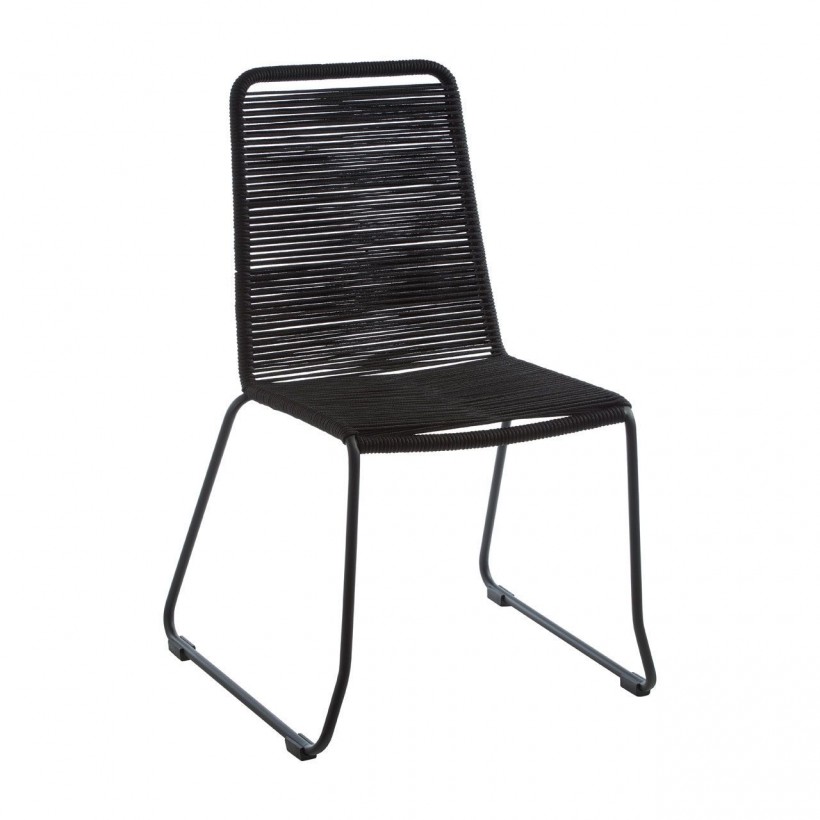 Black Rope Chair Outdoor Weave Furniture • Smithers of Stamford UK
