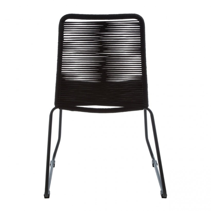 Black Rope Chair Outdoor Weave Furniture • Smithers of Stamford UK