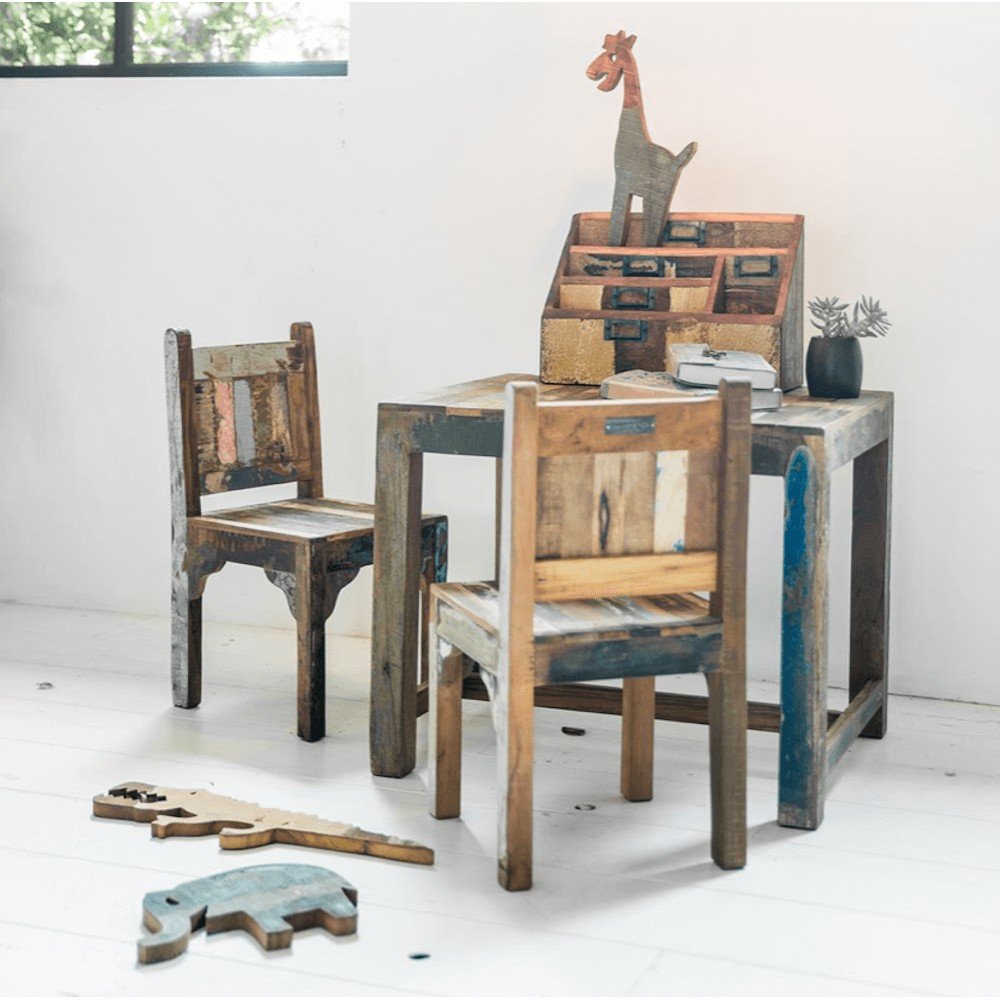 Reclaimed Wood Kids Table Side Tables & Coffee Tables £138.00 All Rooms FSC Recycled Wood product_features