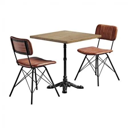 2 Chair and Table Set Smithers Commercial Collective £860.00 Bar Oak Wood Iron product_features