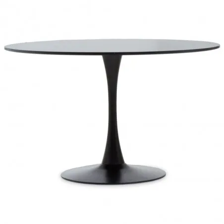 Laila Large Black Round Dining Table Smithers Designer Furniture £422.00 Kitchen Diner Stainless Steel product_features