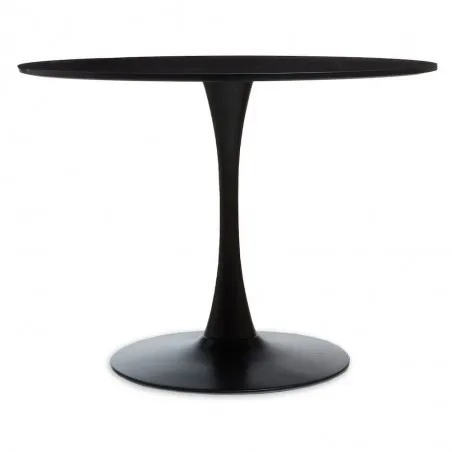 Laila Black Small Round Dining Table Smithers Designer Furniture &pound;302.00 Kitchen Diner Stainless Steel product_features
