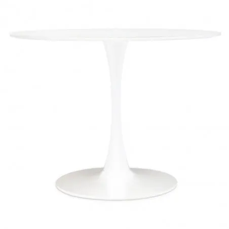 Laila Small Round White Dining Table Smithers Designer Furniture &pound;302.00 Kitchen Diner Stainless Steel product_features