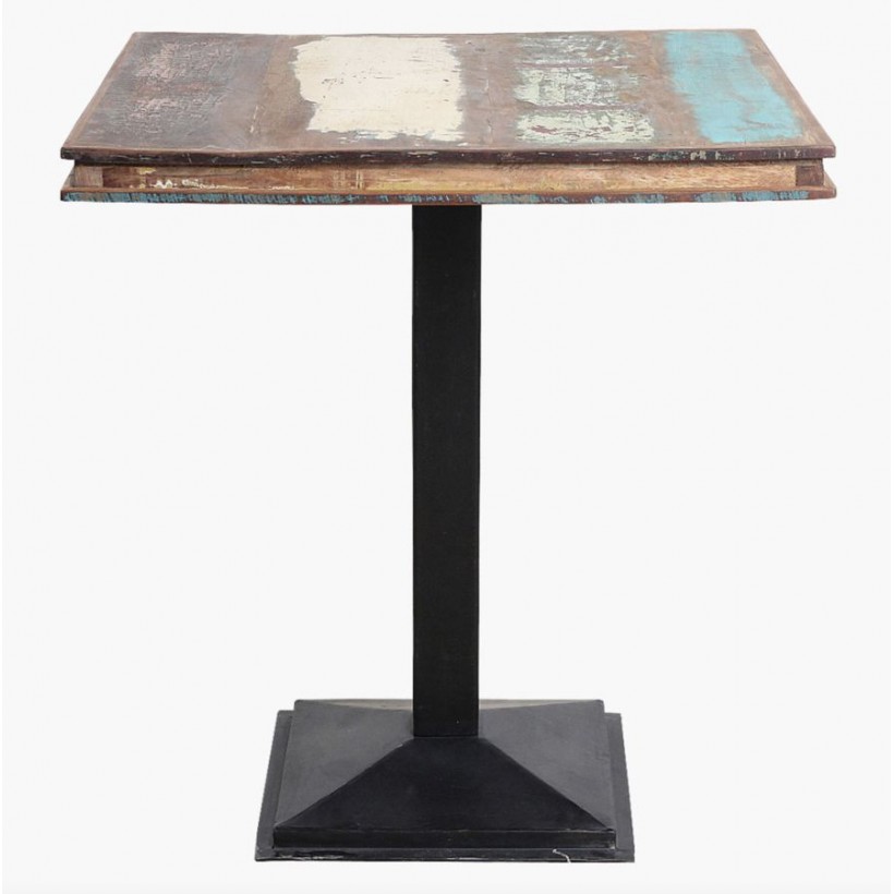 70 cm Restaurant Dining Tables with Solid Reclaimed Wood Commercial