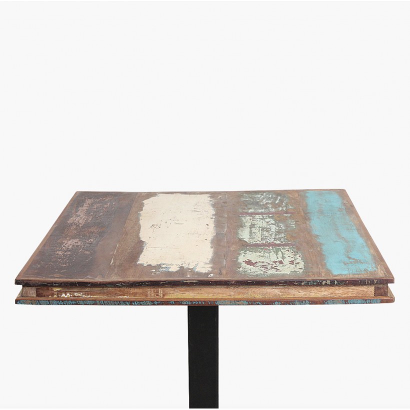 70 cm Restaurant Dining Tables with Solid Reclaimed Wood Commercial