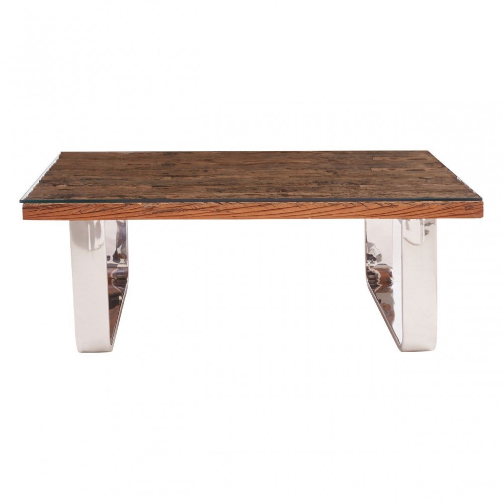 Railway Sleeper Coffee Table Smithers Reclaimed Wood Furniture £1,141.00 Reception Room Reclaimed Wood Stainless Steel produc...