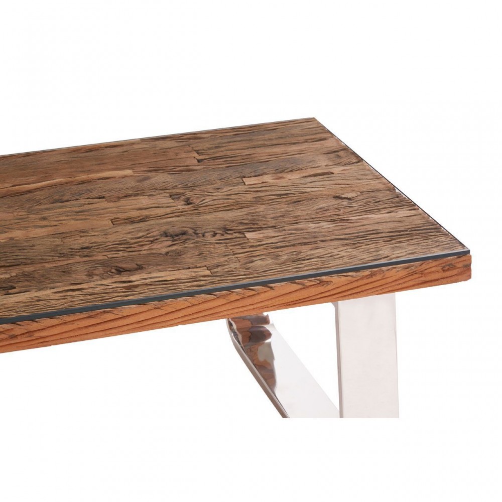 Railway Sleeper Coffee Table Smithers Reclaimed Wood Furniture £1,141.00 Reception Room Reclaimed Wood Stainless Steel produc...