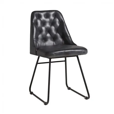 Black Leather Dining Chair Smithers Commercial Collective &pound;277.00 Iron product_features