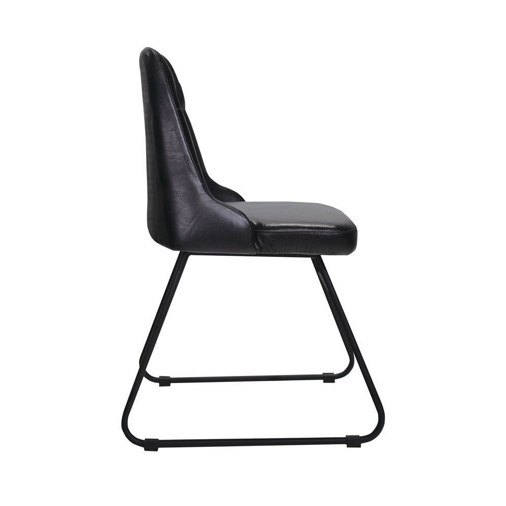 Black Leather Dining Chair Smithers Commercial Collective £277.00 Iron product_features