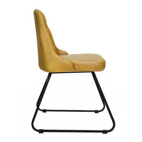 Mustard Leather Dining Chair Commercial Smithers of Stamford £302.00 Store UK, US, EU, AE,BE,CA,DK,FR,DE,IE,IT,MT,NL,NO,ES,SE