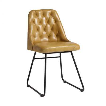 Mustard Leather Dining Chair Commercial Smithers of Stamford £302.00 Store UK, US, EU, AE,BE,CA,DK,FR,DE,IE,IT,MT,NL,NO,ES,SE