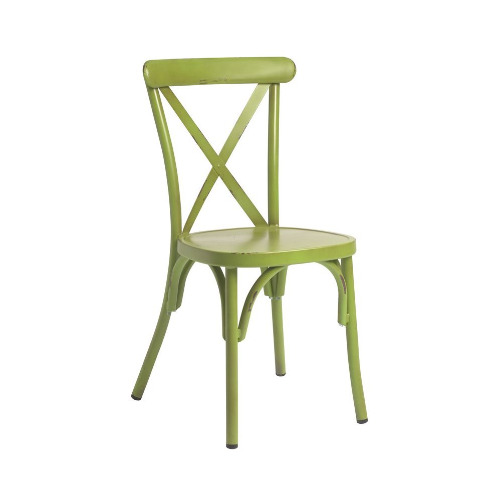 Set Of 2 Cross Back Cafe Bistro Stacking Chair Smithers Garden £300.00 Elm product_features