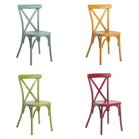 Cross Back Cafe Stacking Chair Garden Smithers of Stamford £237.00 Store UK, US, EU, AE,BE,CA,DK,FR,DE,IE,IT,MT,NL,NO,ES,SE