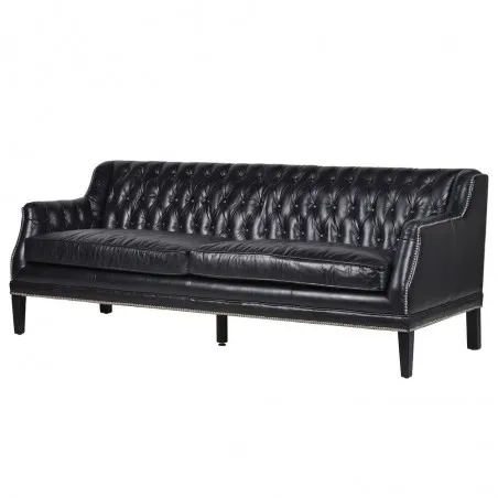 Victor Black Leather Sofa Smithers Vintage Furniture £3,025.00 Conference Room product_features