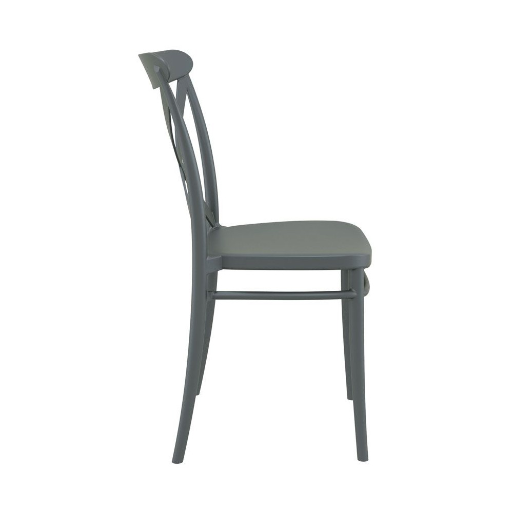 Grey Cross Back Cafe Chair Smithers Garden £139.00 product_features