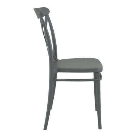 Grey Cross Back Cafe Chair Garden Smithers of Stamford £105.00 Store UK, US, EU, AE,BE,CA,DK,FR,DE,IE,IT,MT,NL,NO,ES,SE