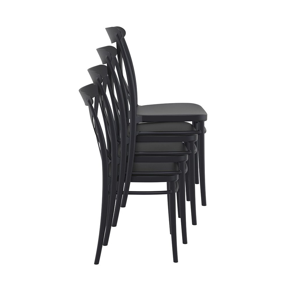 Grey Cross Back Cafe Chair Smithers Garden £139.00 product_features