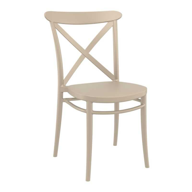 Taupe Cross Back Cafe Chair Garden Smithers of Stamford £105.00 Store UK, US, EU, AE,BE,CA,DK,FR,DE,IE,IT,MT,NL,NO,ES,SE