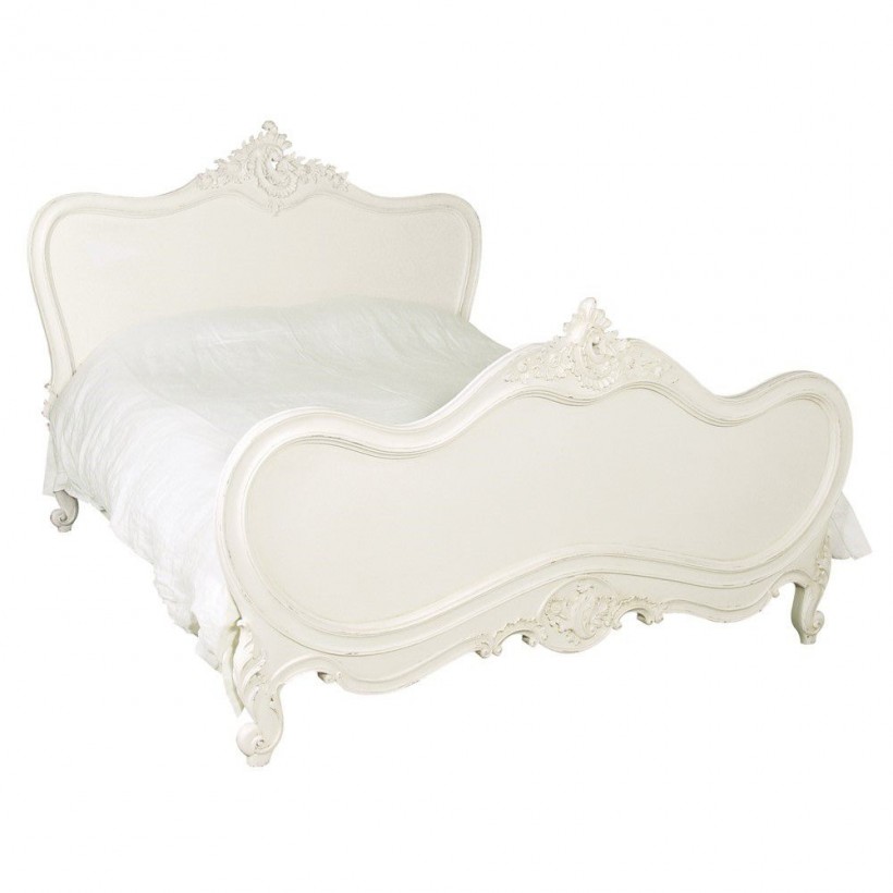 Louis XV White French Style King Bed Smithers of Stamford • online