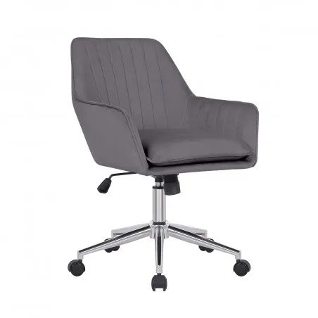 Madam Grey Velvet Office Chair Designer Furniture £164.00 Stainless Steel product_features