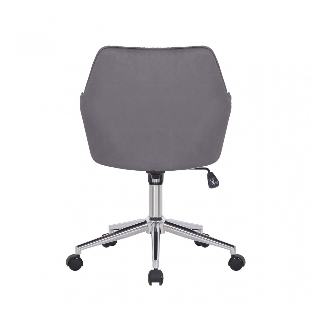 Madam Grey Velvet Office Chair Designer Furniture £164.00 Stainless Steel product_features