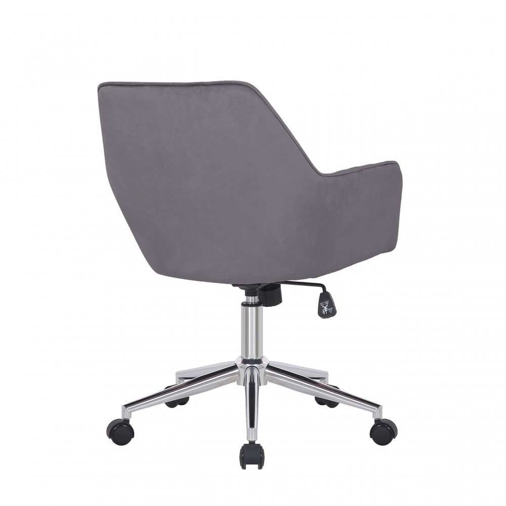 Madam Grey Velvet Office Chair Designer Furniture £164.00 Stainless Steel product_features