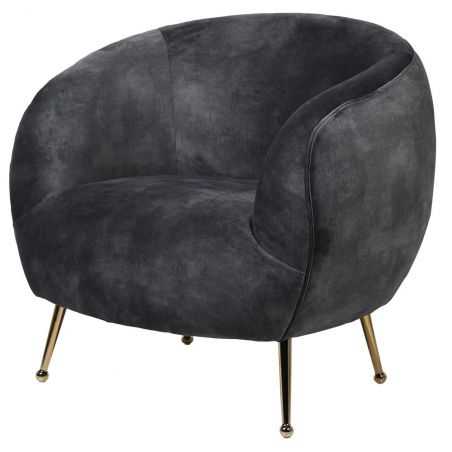 Vea Grey Velvet Curved Tub Chair Designer Furniture Smithers of Stamford £1,072.00 Store UK, US, EU, AE,BE,CA,DK,FR,DE,IE,IT,...