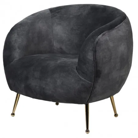Vea Grey Velvet Curved Tub Chair Smithers Designer Furniture &pound;983.00 Living Room product_features