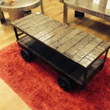 Industrial Trolley Cart Coffee Table Home Smithers of Stamford £ 592.00 Store UK, US, EU, AE,BE,CA,DK,FR,DE,IE,IT,MT,NL,NO,ES,SE