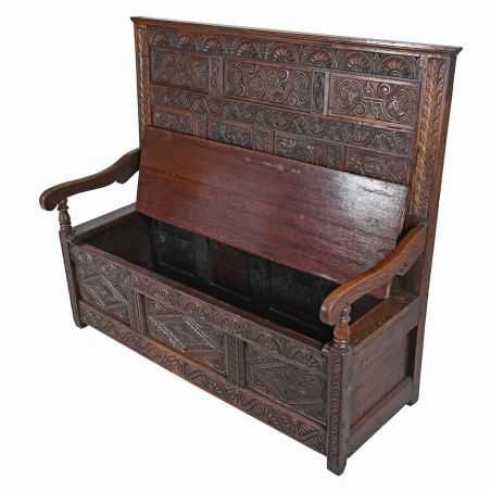 Settle Bench 19th Century Antiques £3,300.00 Store UK, US, EU, AE,BE,CA,DK,FR,DE,IE,IT,MT,NL,NO,ES,SESettle Bench 19th Centu...