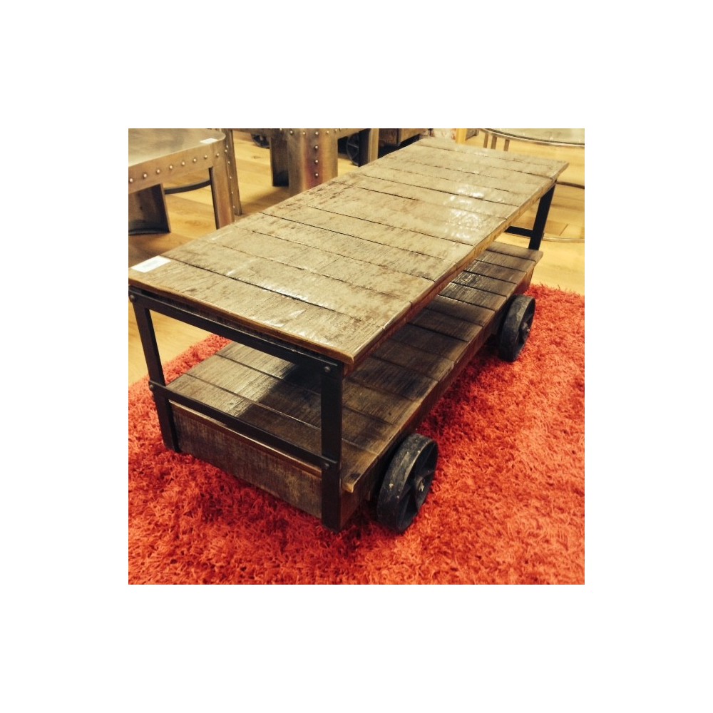 Industrial Trolley Cart Coffee Table Smithers Industrial Furniture £678.00      product_features
