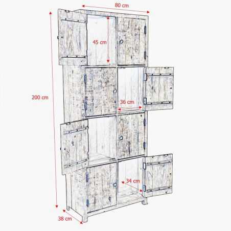 Factory Wood Lockers Recycled Wood Furniture Smithers of Stamford £1,350.00 Store UK, US, EU, AE,BE,CA,DK,FR,DE,IE,IT,MT,NL,N...