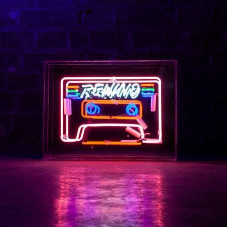 REWIND Tape Cassette Neon Light Lighting £164.00 Store UK, US, EU, AE,BE,CA,DK,FR,DE,IE,IT,MT,NL,NO,ES,SEREWIND Tape Cassett...