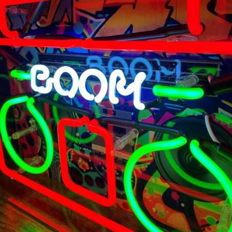 Boombox Neon Light Retro Gifts Smithers of Stamford £164.00 Store UK, US, EU, AE,BE,CA,DK,FR,DE,IE,IT,MT,NL,NO,ES,SE