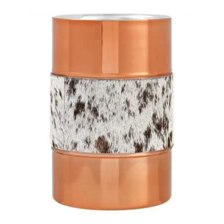Copper and Cowhide Wine Cooler Tableware  £28.00 Store UK, US, EU, AE,BE,CA,DK,FR,DE,IE,IT,MT,NL,NO,ES,SE
