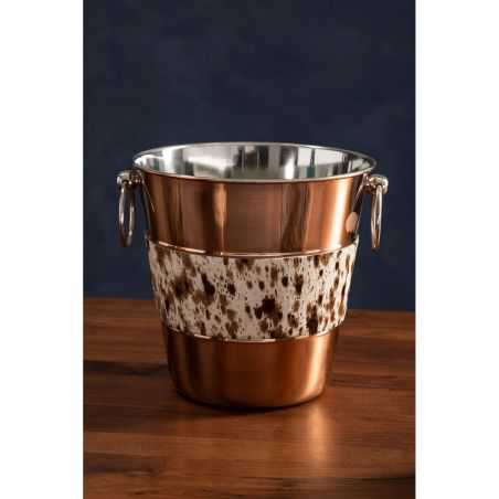 Champagne Copper and Cowhide Ice Bucket Tableware  £37.00 Store UK, US, EU, AE,BE,CA,DK,FR,DE,IE,IT,MT,NL,NO,ES,SEChampagne C...